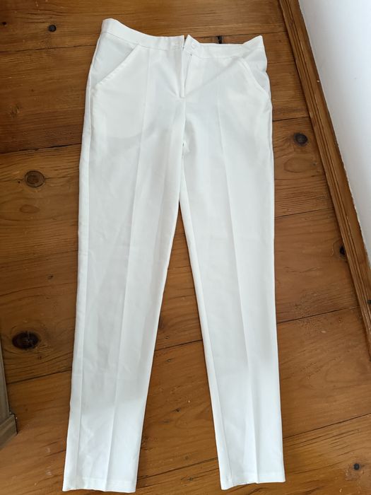 Pantaloni albi eleganti