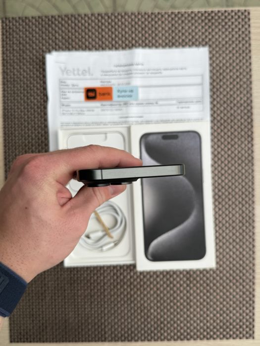 КАТО НОВ!/*ЛИЗИНГ*/ iPhone 15 Pro Max Black Titanium 256Gb 36М Гаранци