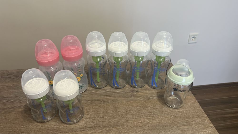 Стъклени шишета Dr. Browns и Tommee tippee
