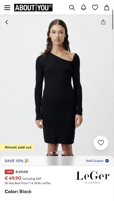 Плетена топла рокля за зимата leger by lena gercke с етикет