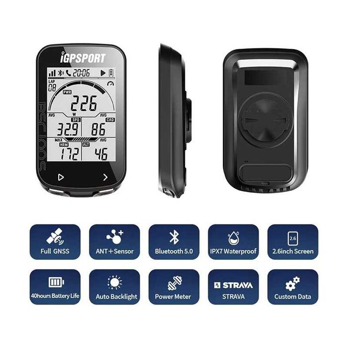 GPS компютър за велосипед IGPSPORT BSC100S, Безжичен, 2.6 inch LCD