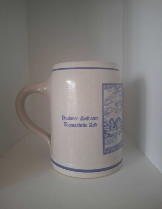 Старинна немска керамична халба Franz Stöber