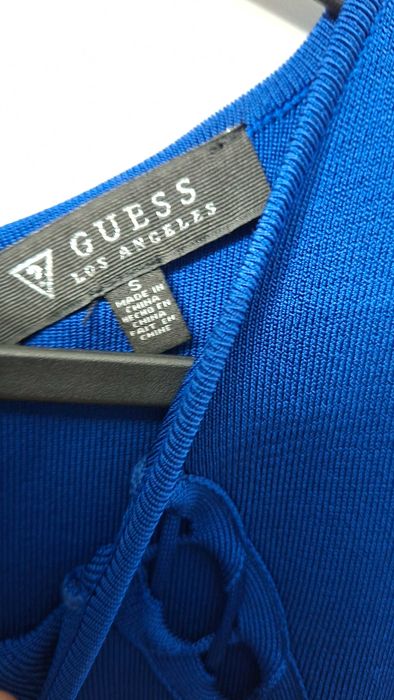 GUESS  с блестящ ефект и драпиран преден детайл –  S (US) / EU 36