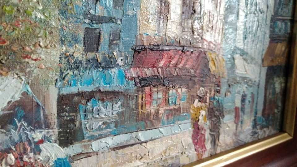 Tablou pictat peisaj urban Clasic Londra, cadou perfect la casa noua