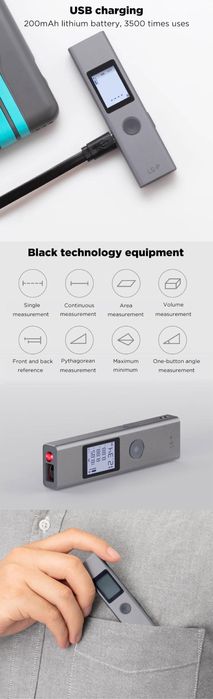 Лазерный дальномер xiaomi Youpin Duka, 40 м