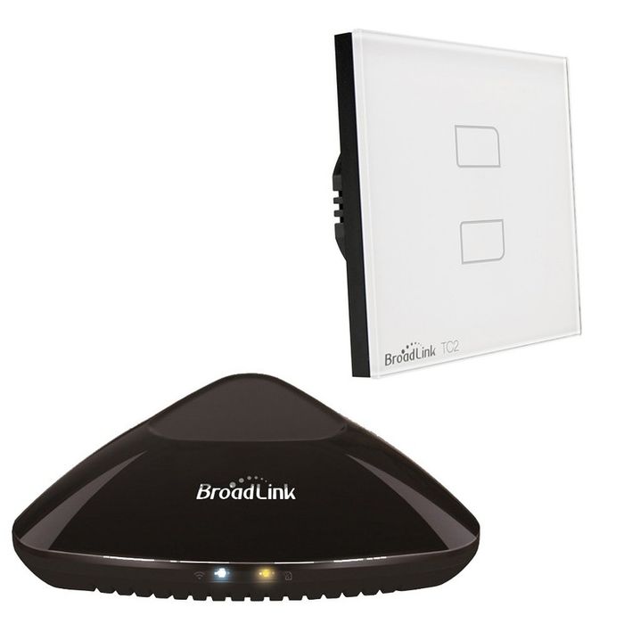 Intrerupatoare Inteligente Broadlink TC2 - 1 si TC2 - 2  cu Touch, Wi-Fi, Sticla, Alb
