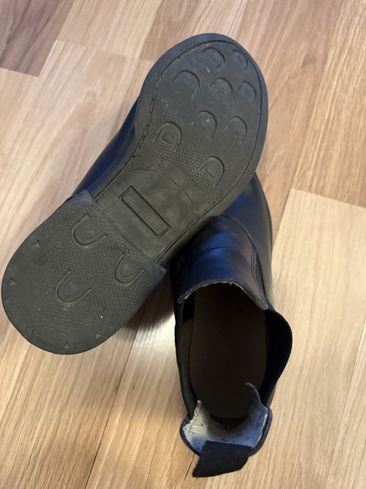 Ghete casual / echitatie din piele negra