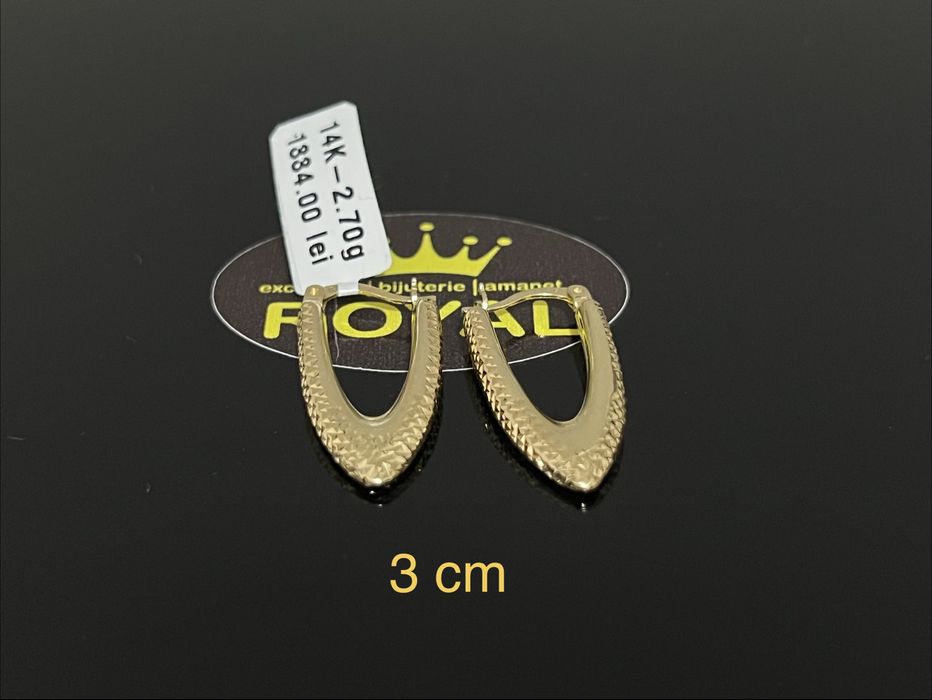 Bijuteria Royal CB : Cercei dama aur 14k 2,70gr