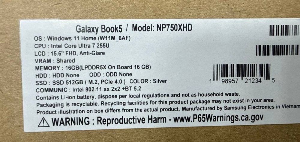 Ультрабук Samsung Galaxy Book 5 15.6" (USA