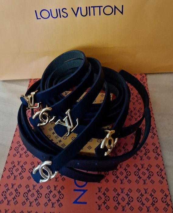 Curele inguste da,logo metalic auriu, new model