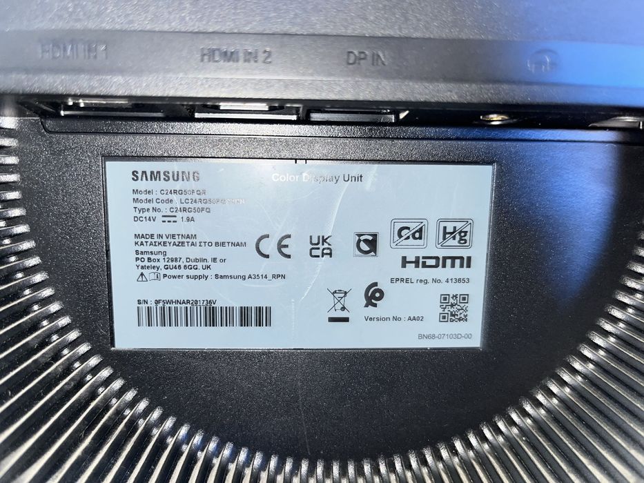 Monitor Curbat Samsung 144HZ 1080p Gaming