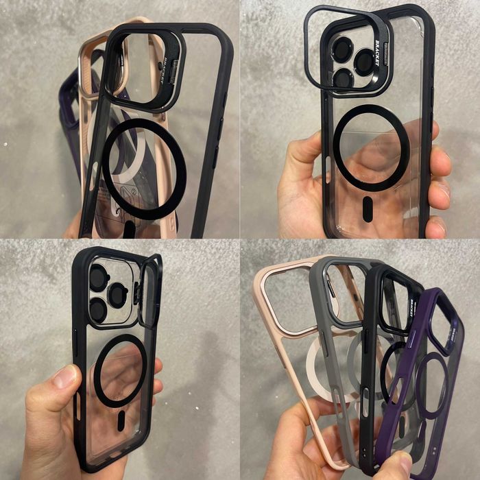 Кейс с защита за камерите/стойка iPhone 15 16 Pro 15 Pro Max 16 Pro 16