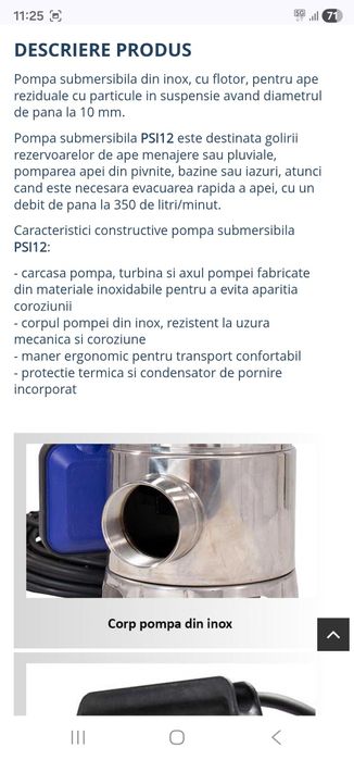 Pompă submersibilă ape uzate Wasserkonig inox