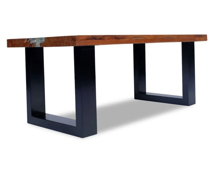 Масивна маса от тиково  мангово дърво, смола