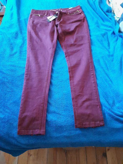 Дънки City life цвят Бордо