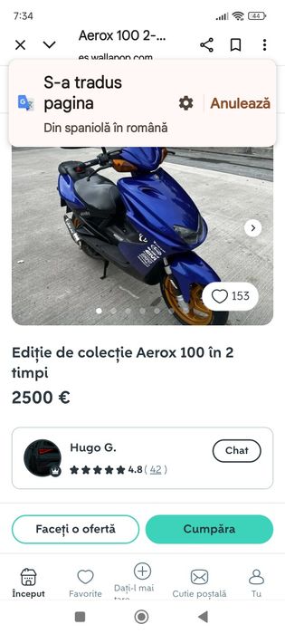 Yamaha Aerox 100 cc 2T benzina ediție limitată