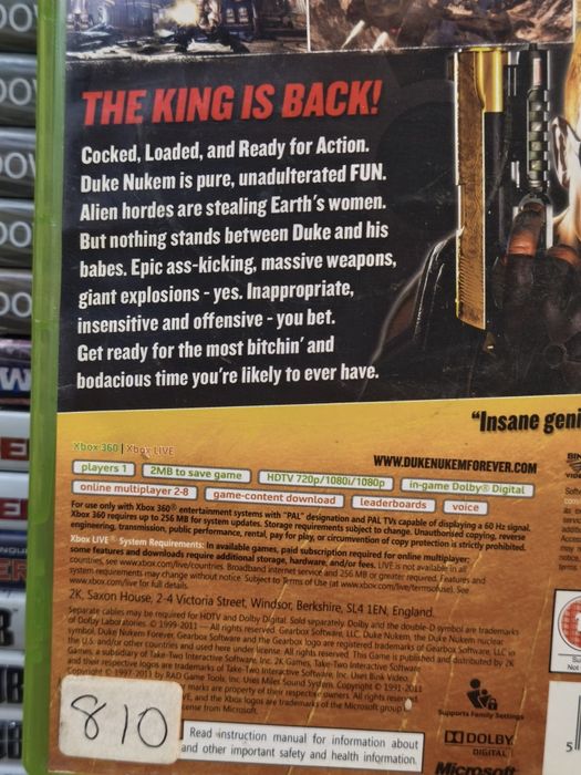 Joc/jocuri Duke Nukem Forever Xbox360/Xbox One