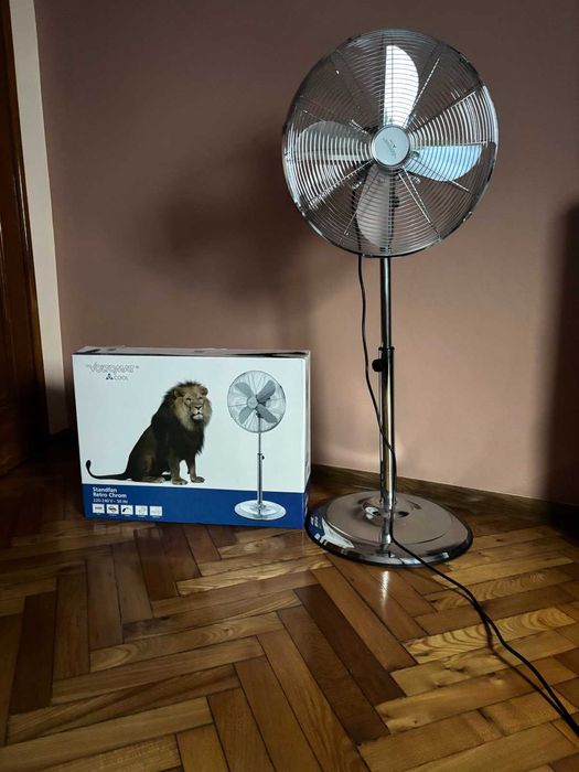 Настолен вентилатор Voltomat Standfan Retro Chrom – мощен и стилен