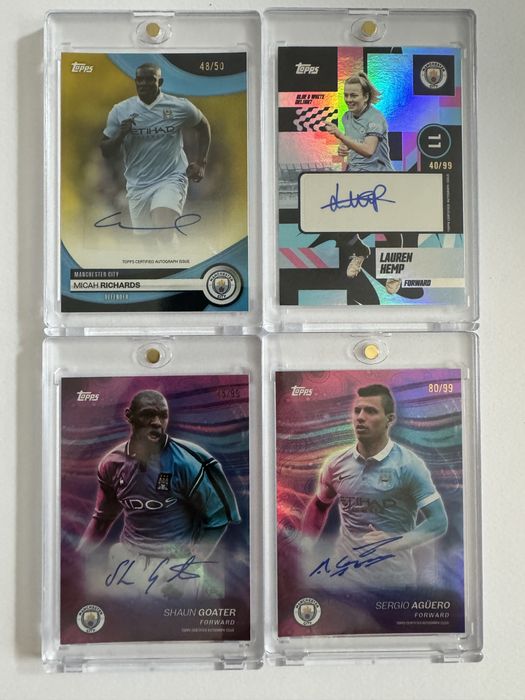Topps футболни карти с автографи