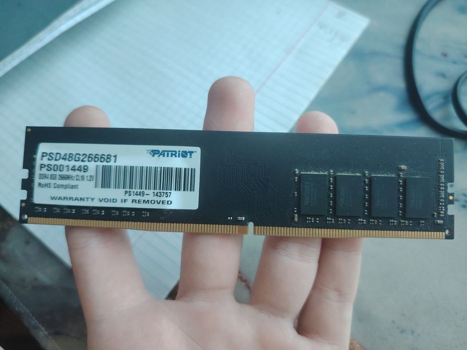 ОЗУ, 2 плашки оперативной памяти по 8гб
