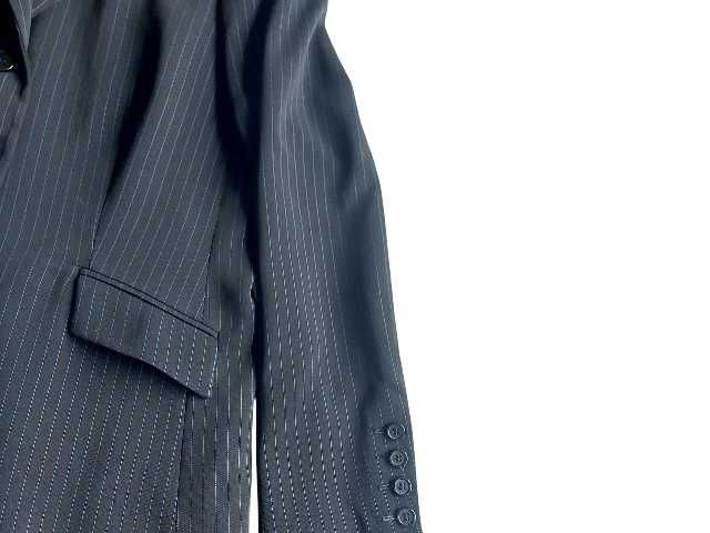 Sacou negru elegant cu dungi albastre mărimea M-L / Office casual