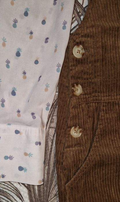 Нежная Рубашка Pull&bear с ананасами размер XS-S