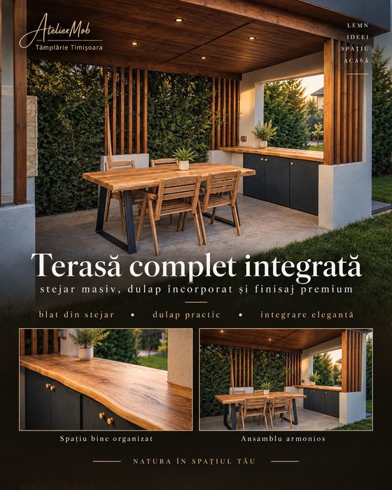 Taplarie in lemn masiv timisoara AtelierMob