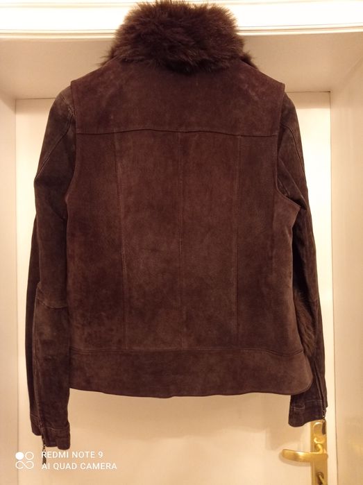 Кожено яке от естествена кожа и елек с косъм