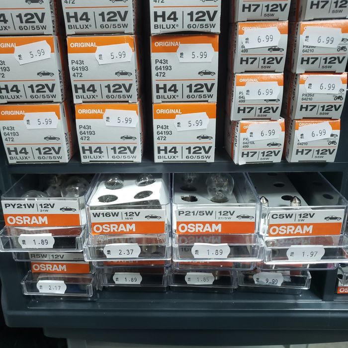 Крушки за автомобил OSRAM ВСИЧКИ ВИДОВЕ