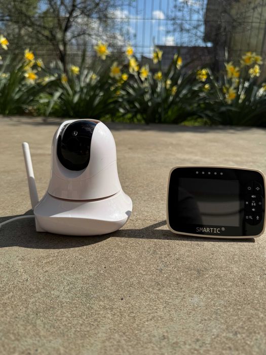 Monitor video Smartic, 3.5", Monitorizare 360⁰, Senzor Temperatură, Control Volum - stare perfectă de funcționare