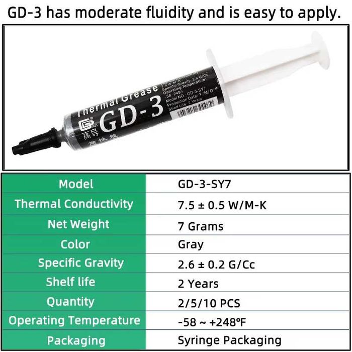 Термопаста GD-3 (Улучшенная версия GD-2)