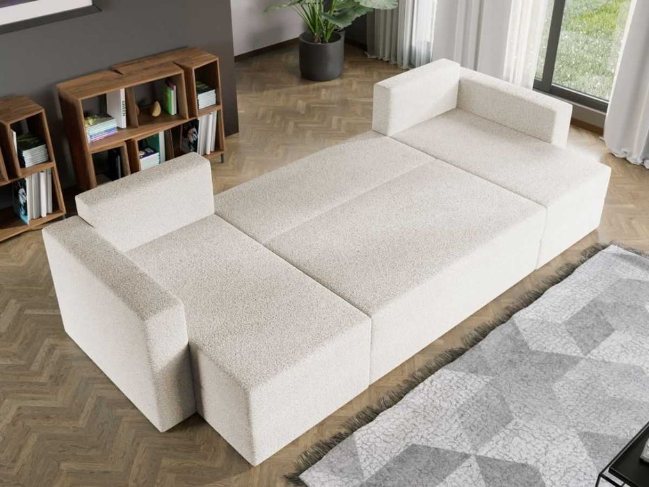 Coltar U Extensibil Alfa plusat aspect lana alba - Transport Gratuit