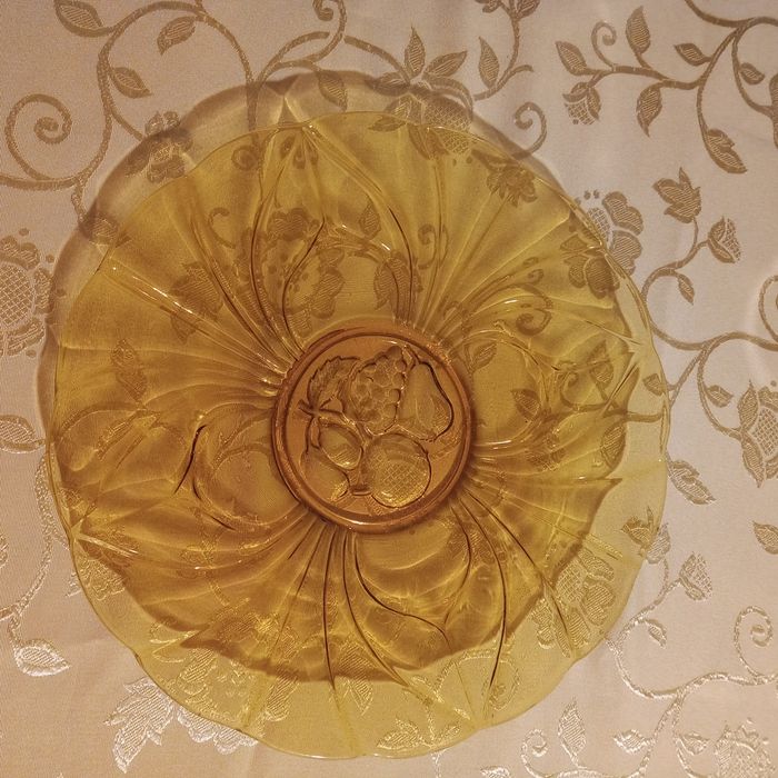 Стъклено плато Цветно плато