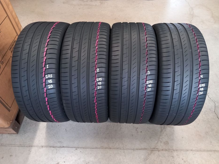 275/45/20- XL-4бр.Continental PremiumContact-Неразличими от НОВИ-DEMO
