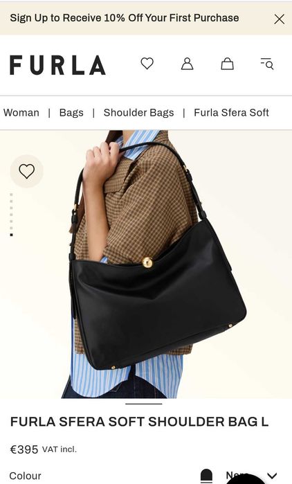 [Нова] Furla Sfera Soft L, кожена дамска чанта