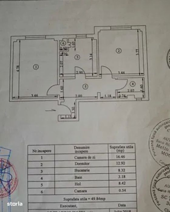 - Apartament 2 camere, confort 1 decomandat, zona Vidin.