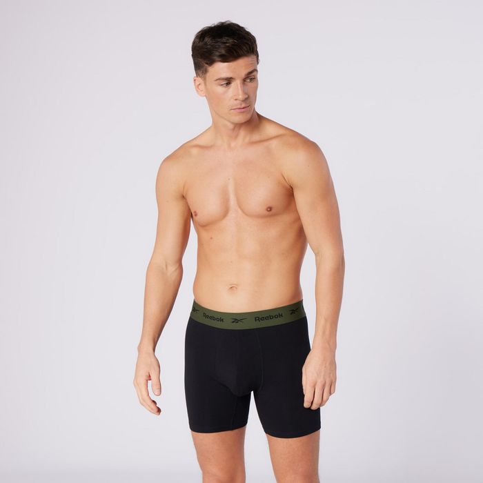 Set de 4 boxeri din bumbac negru, bărbați - produs resigilat Decathlon