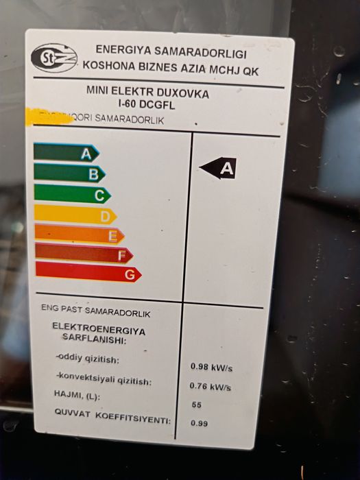 Xolati yangi olingan ishlatilmagan