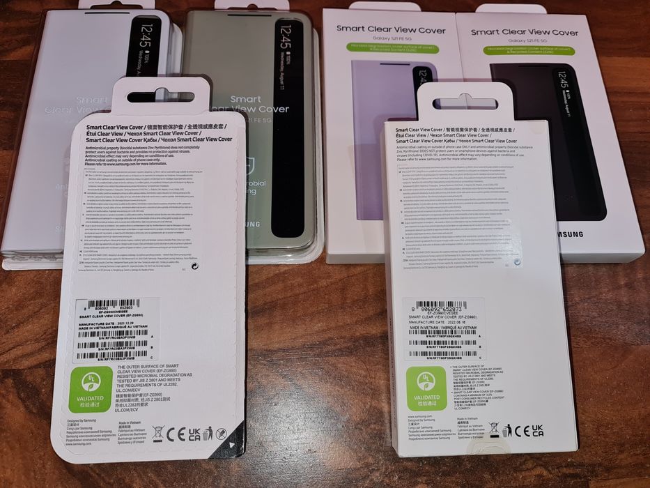 Husa flip activa originala Samsung Smart Clear View Cover S21 FE 5G