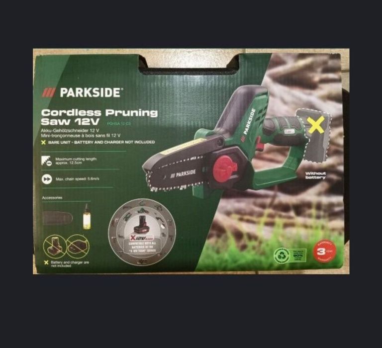 Ferăstrău crengi parkside electric pe acumulator 12v