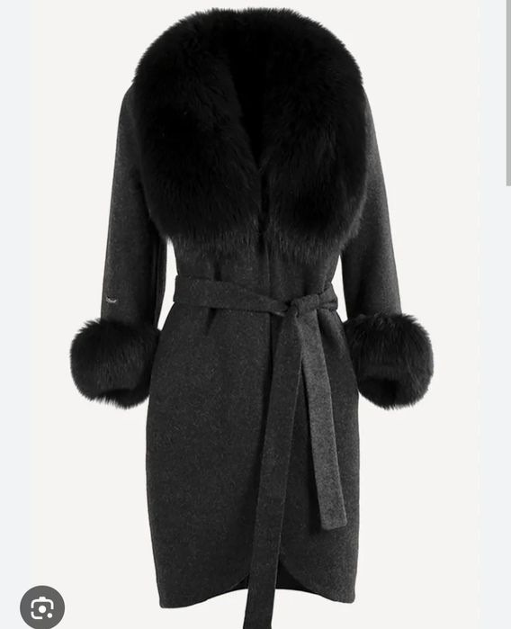 Палто естествен косъм