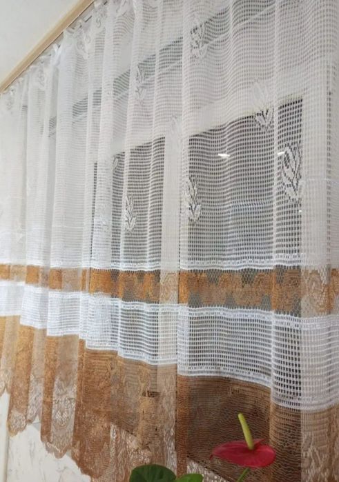 Тюль 2штуки на шторной ленте