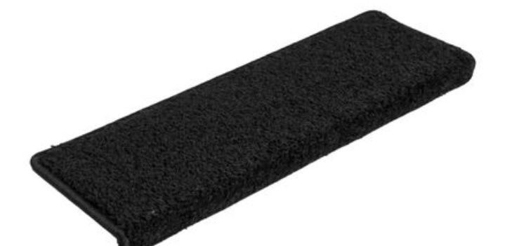 Covoraşe pentru scări, 10 buc., 65x21x4 cm, margini dreptunghiulare,

negre