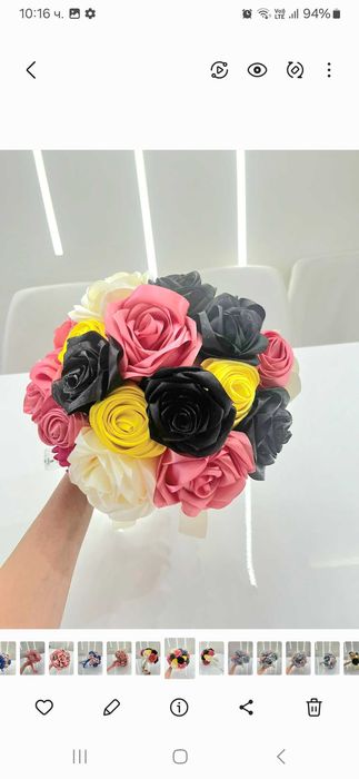 Уникални букети от сатенени рози за вашия специален повод