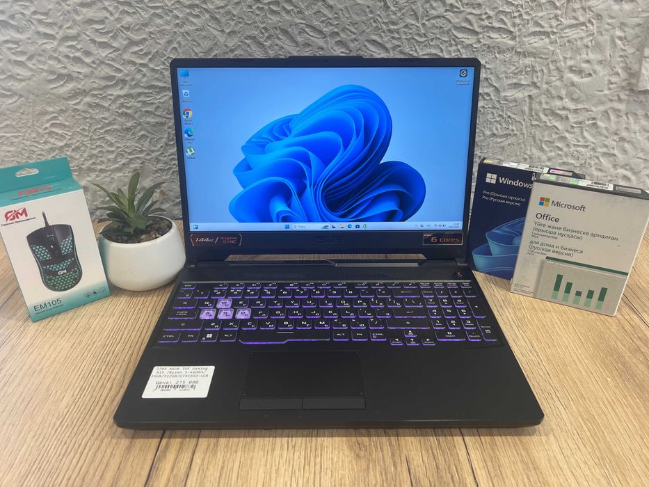 Игровой ноутбук ASUS TUF Gaming A15 /Ryzen 5-4600H/16GB/512GB/GTX1650