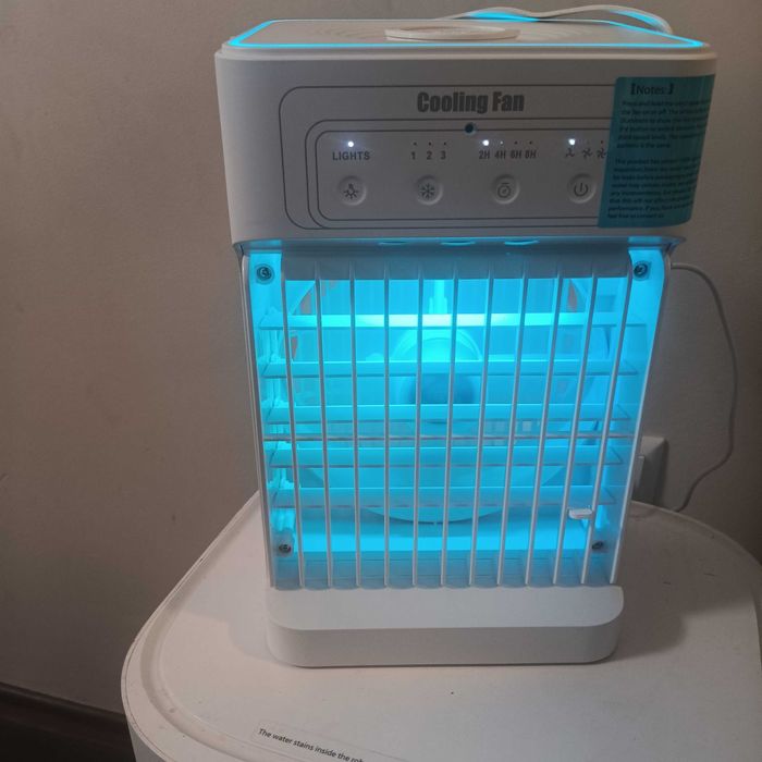 Преносим климатик 4-в-1, водно охлаждане, 1100 мл, 3 скорости, LED