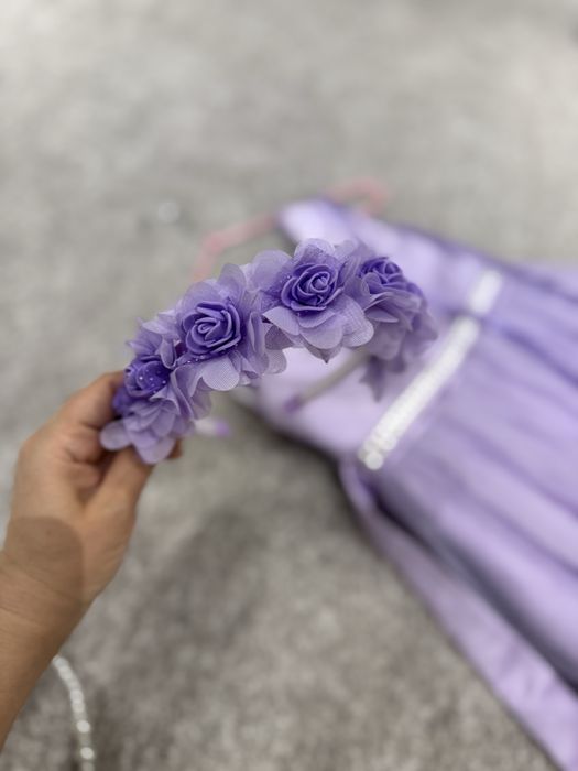 Платье+сумочка+аксесуары+шуба Эльзы, привозное с Европы,одели 1 раз