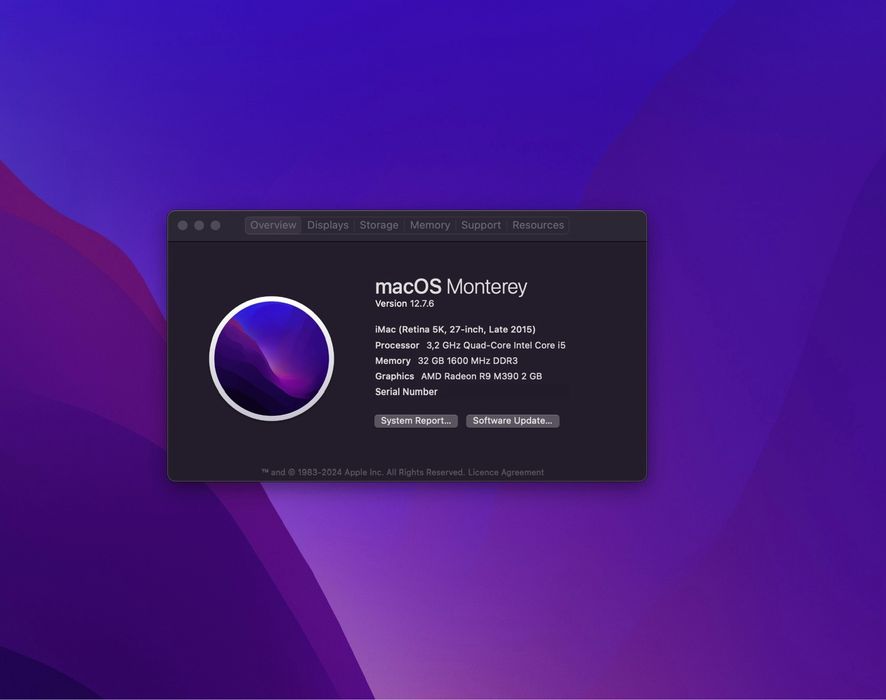 iMac 27” 5K, Late 2015, i5, 32 GB RAM