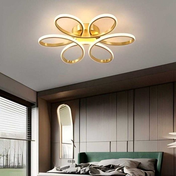 Елегантен таванен LED 65W -ЗЛАТИСТ КОРПУС