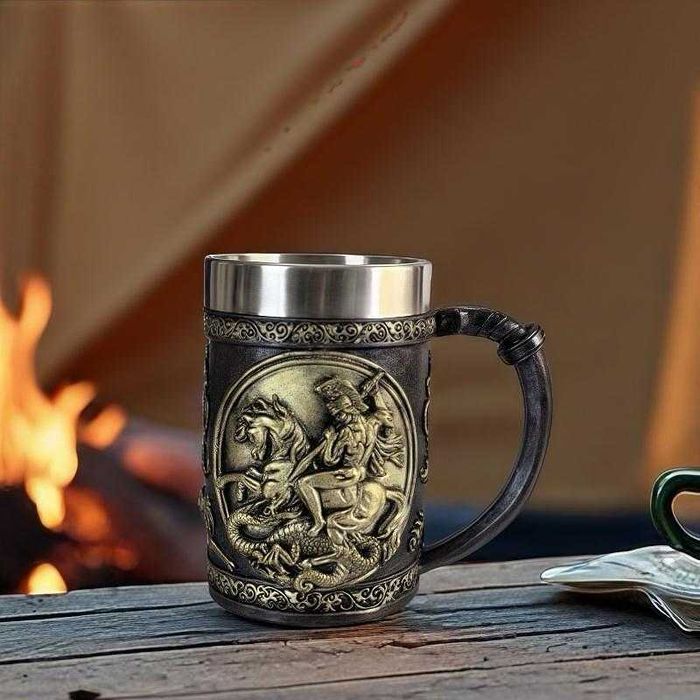 Нова Чаша с Кон/Дракон/Пират-Халба с Дръжка 460мл